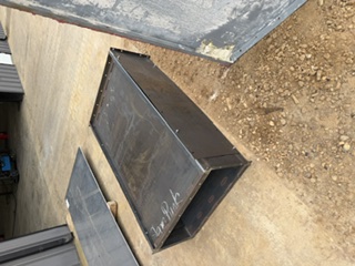 Industrial chute for silica dust — Steampunk Fabrication