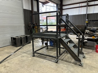Moveable safety staircase — Steampunk Fabrication